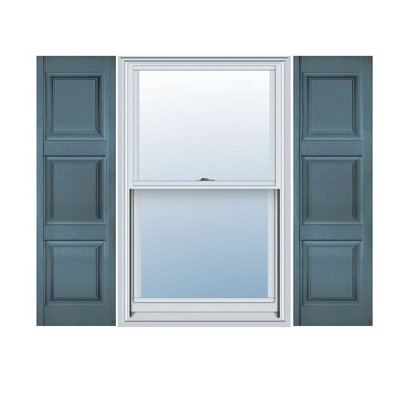 Ekena Millwork Lifetime Vinyl, Custom Three Equal Panel, Raised Panel Shutters, w/Shutter-Loks, LP4C12X04300WB LP4C12X04300WB